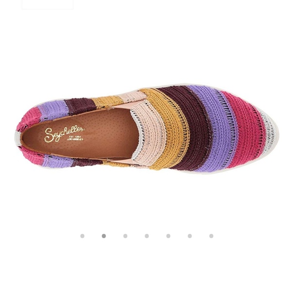 NWOT /Seychelles/ multi crochet striped sneakers - Picture 6 of 8